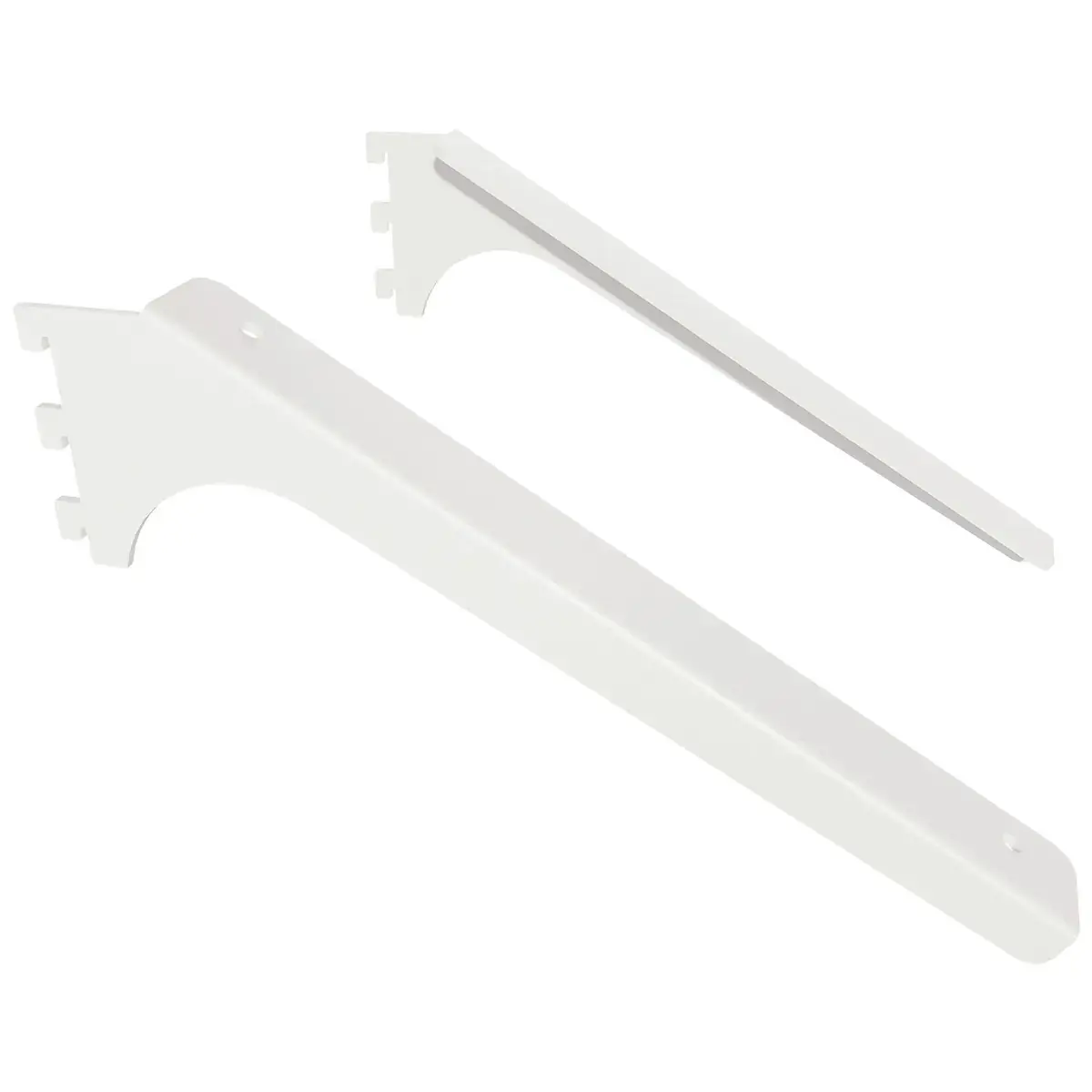 Console inclinée 16° Square pour tablette L 28 cm blanc sablé (La paire) - Ligne Square 25 blanc-2