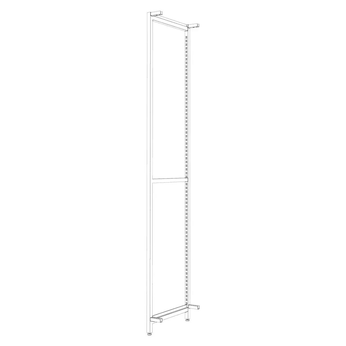 Cadres latéraux Square H 200 cm x P 46,4 cm blanc sablé (Lot de 2) - Ligne Square 25 blanc-2
