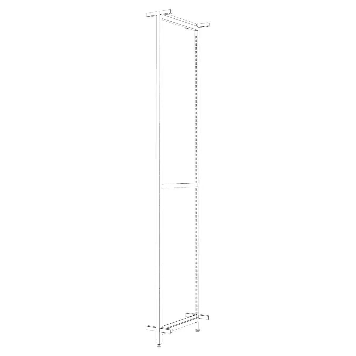 Cadre central Square H 200 cm x P 46,4 cm blanc sablé - Ligne Square 25 blanc-2