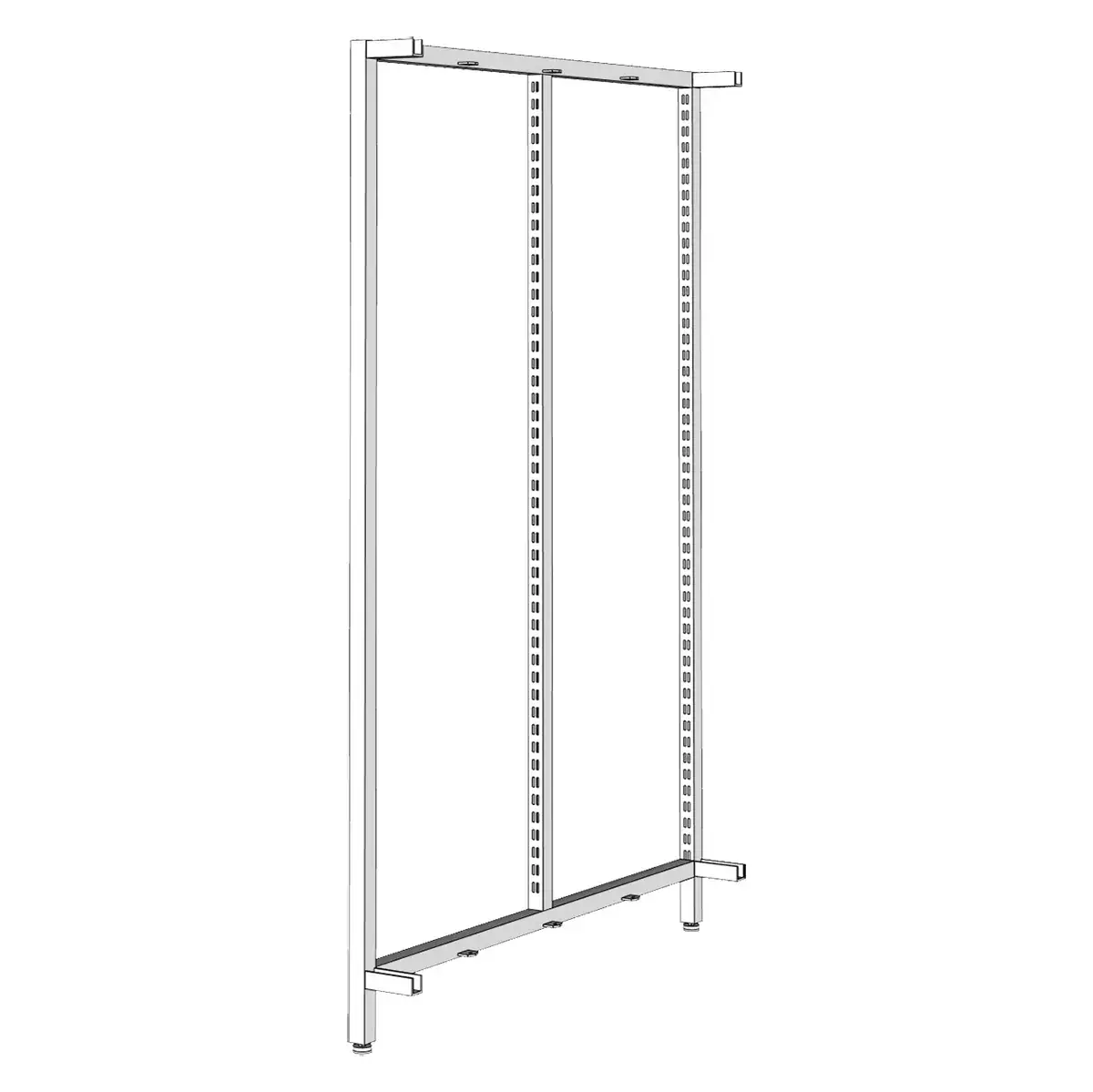 Cadres latéraux (gauche et droit) pour module central Square H 133 cm x P 90 cm blanc sablé - Ligne Square 25 blanc-2