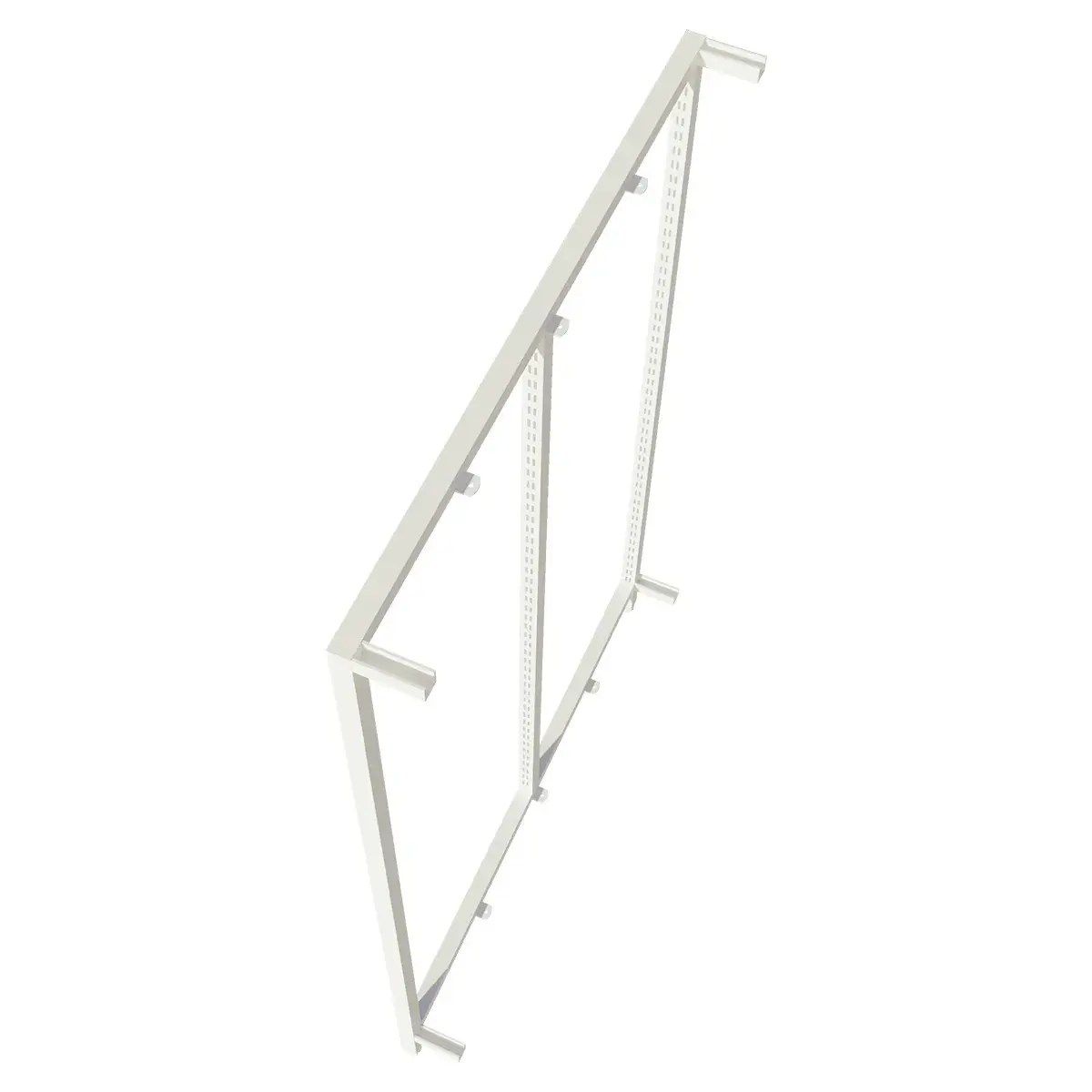 Cadres latéraux (gauche et droit) pour module central Square H 133 cm x P 90 cm blanc sablé - Ligne Square 25 blanc-3