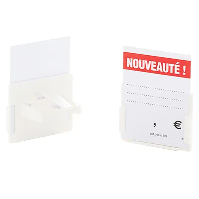Porte-étiquette bouteille Clipocol 5 x 2 x 4,1 cm - Support étiquette pour goulot bouteille de vin - Lot de 50 - Porte-étiquettes bouteilles, Ardoises de cave