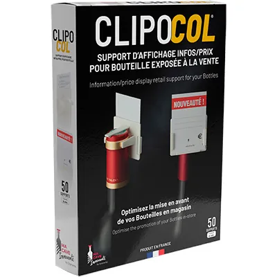 Supports étiquette Clipocol pour bouteille - Étiquettes diverses-2