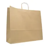 Sac kraft brun poignées torsadées 52 x 14 x 40 cm 110g/m² – Sac papier kraft - Carton de 100 - Sacs kraft brun poignées torsadées