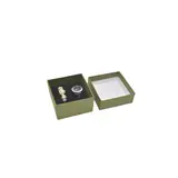 Écrin bijoux papier 5x5x3cm vert olive - boîte bijoux - Écrins à bijoux, Coffrets à bijoux