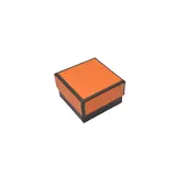 Boîte à bijoux carton 5 x 5 x 3 cm orange liseré noir – écrin bijoux carton – Lot de 20 - Écrins à bijoux, Coffrets à bijoux
