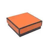 Boîte à bijoux carton 9 x 9 x 3,5 cm orange liseré noir – écrin bijoux carton – Lot de 20 - Écrins à bijoux, Coffrets à bijoux