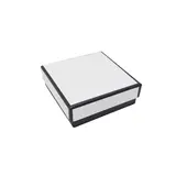 Boîte à bijoux carton 7,5 x 7,5 x 3,5 cm blanc liseré noir – écrin bijoux carton – Lot de 20 - Écrins à bijoux, Coffrets à bijoux