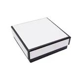 Boîte à bijoux carton 9 x 9 x 3,5 cm blanc liseré noir – écrin bijoux carton – Lot de 20 - Écrins à bijoux, Coffrets à bijoux