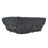 Corbeille osier carrée avec tissu noir 22 x 22 x 9 cm - Panier osier carré avec tissu noir - Contenants et coffrets