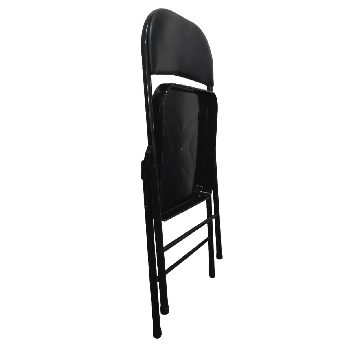 Chaise pliante métal noir rembourrée 46,5 x 47,5 x 79 cm – Chaise pliable réception - Chaise pliante professionnelle - Chaises d'intérieur-4