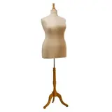 Mannequin couture femme - buste couture femme grande taille XXXL, pied tripode, beige - Bustes mannequins femmes