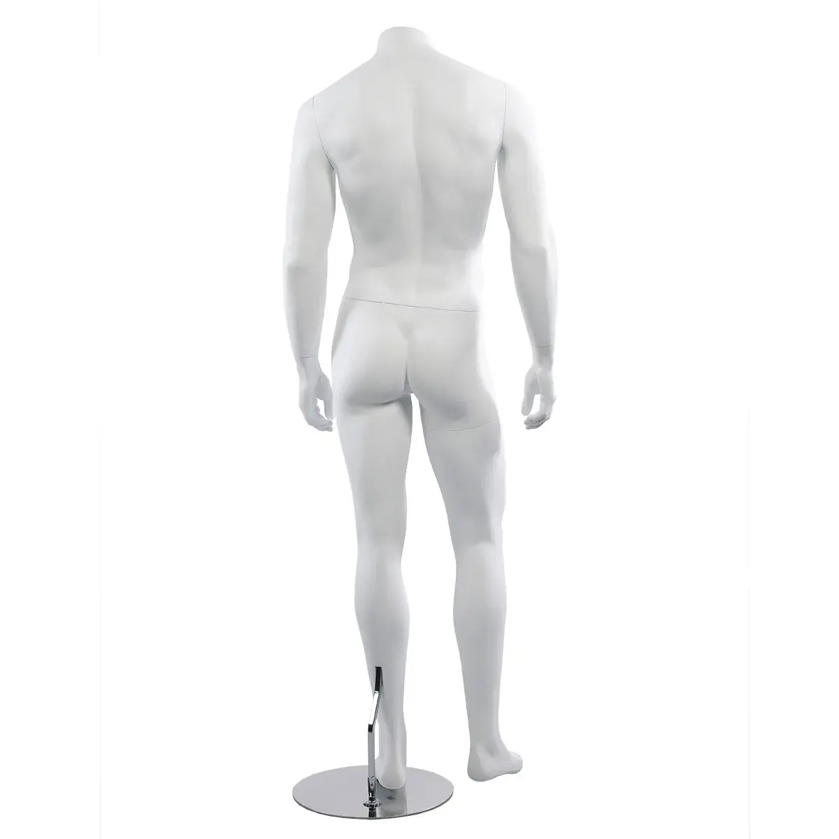 Mannequin homme, sans tête, bras le long du corps H 170 cm Fibre de verre - Blanc   - Mannequins hommes-3