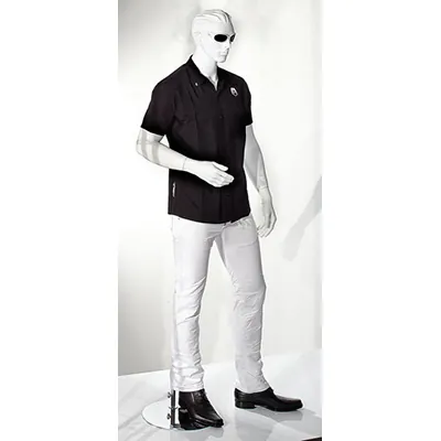 Mannequin homme, cheveux sculptés, bras droit plié - Mannequins hommes-2