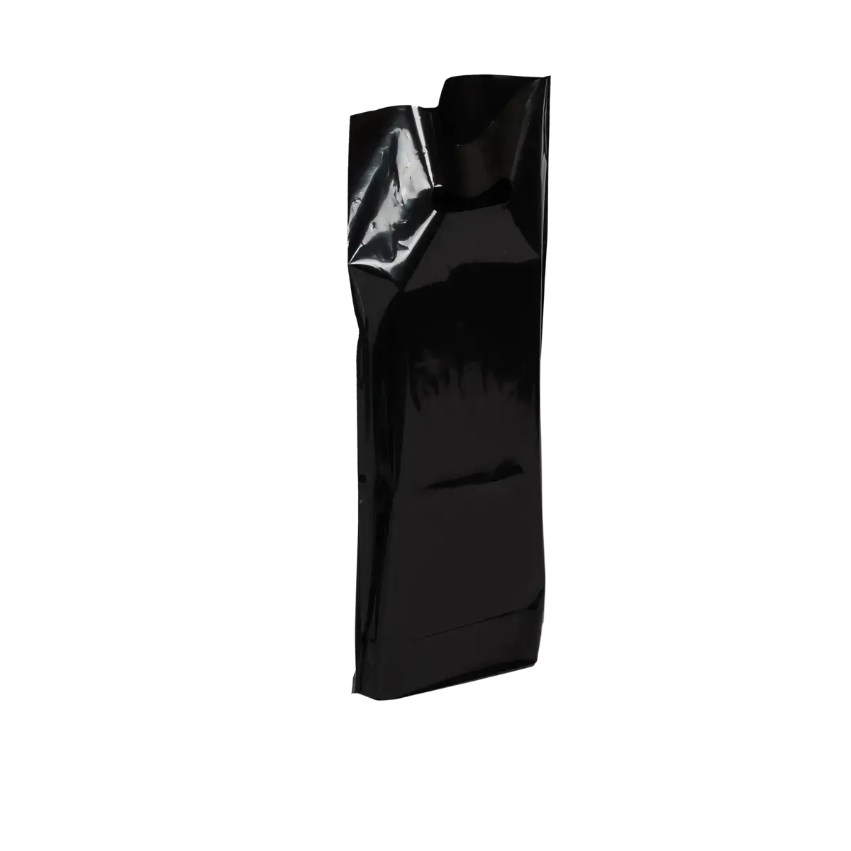 Sac plastique poignées découpées renforcées PEBD 55µ 25 x 38 x 4 cm - Noir - Lot de 100 - Sacs plastique unis, poignées découpées