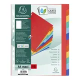 Intercalaires A4+ 12 positions carte lustrée véritable 400g coloris assortis - Exacompta - Intercalaires classeur, Trieurs documents