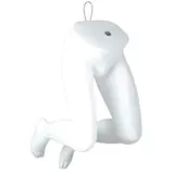 Jambes mannequin homme pliées avec crochet métal H 94 cm - Présentoir pantalon et lingerie - Blanc - Jambes et pieds