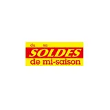 Affiche Soldes de mi-saison 68 x 28 cm jaune / rouge - Affiches Soldes, Panneau soldes
