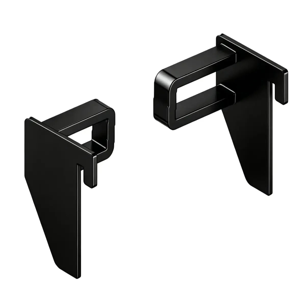 Fixation barre de charge droit et gauche section 30 x 15 mm 4,5 x 3 cm – Noir - La paire - Barres de charge