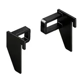 Fixation barre de charge droit et gauche section 30 x 15 mm 4,5 x 3 cm – Noir - La paire - Barres de charge