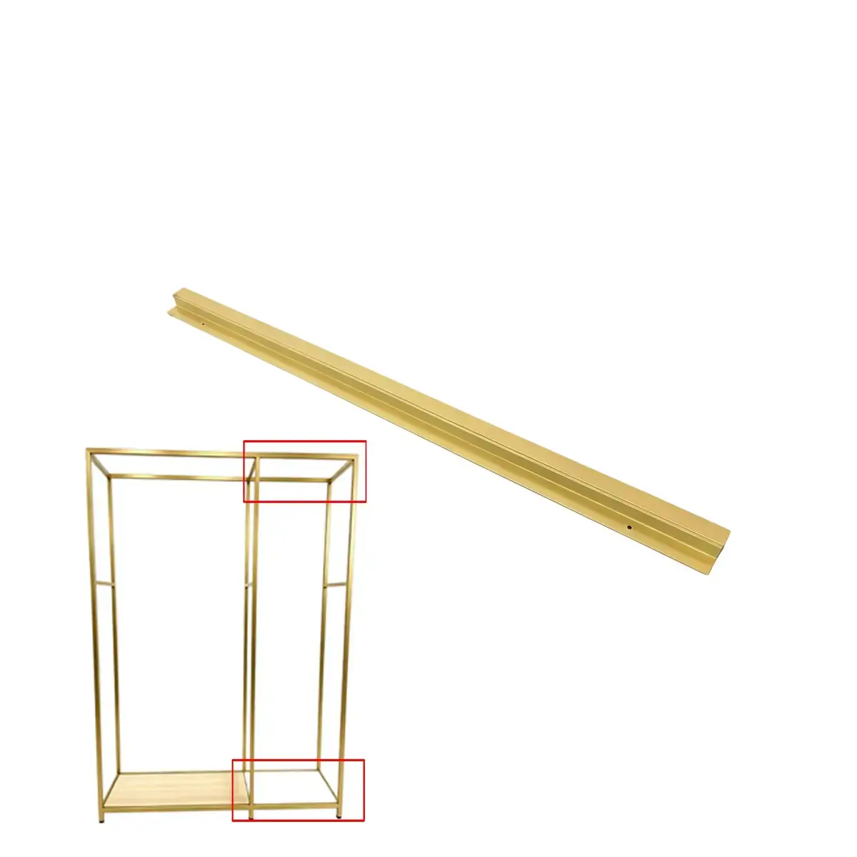 Entretoise Square doré – L 57,8 cm - Ligne Square 25 or