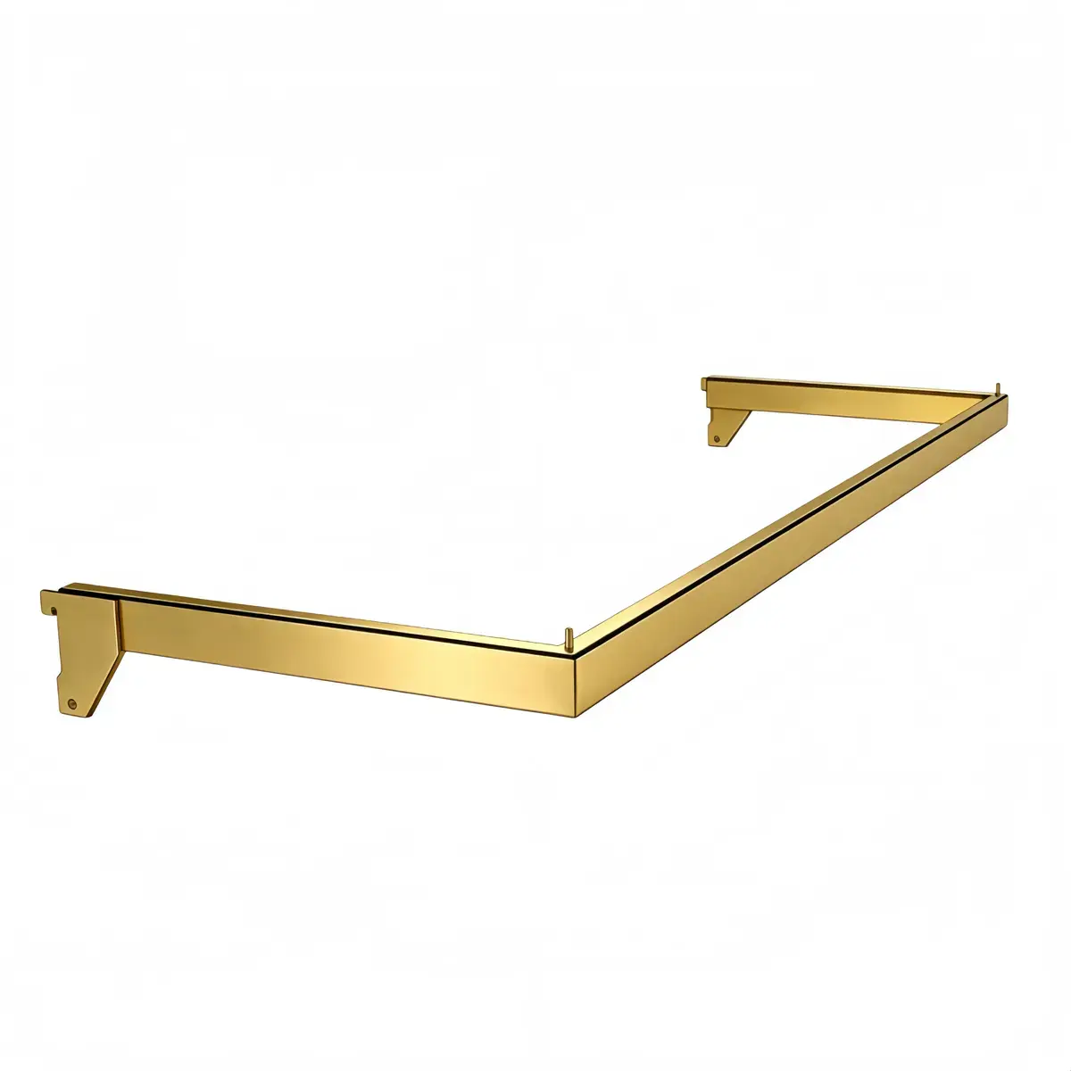 Barre de penderie doré – L 100 x P 24 cm - Ligne Square 25 or