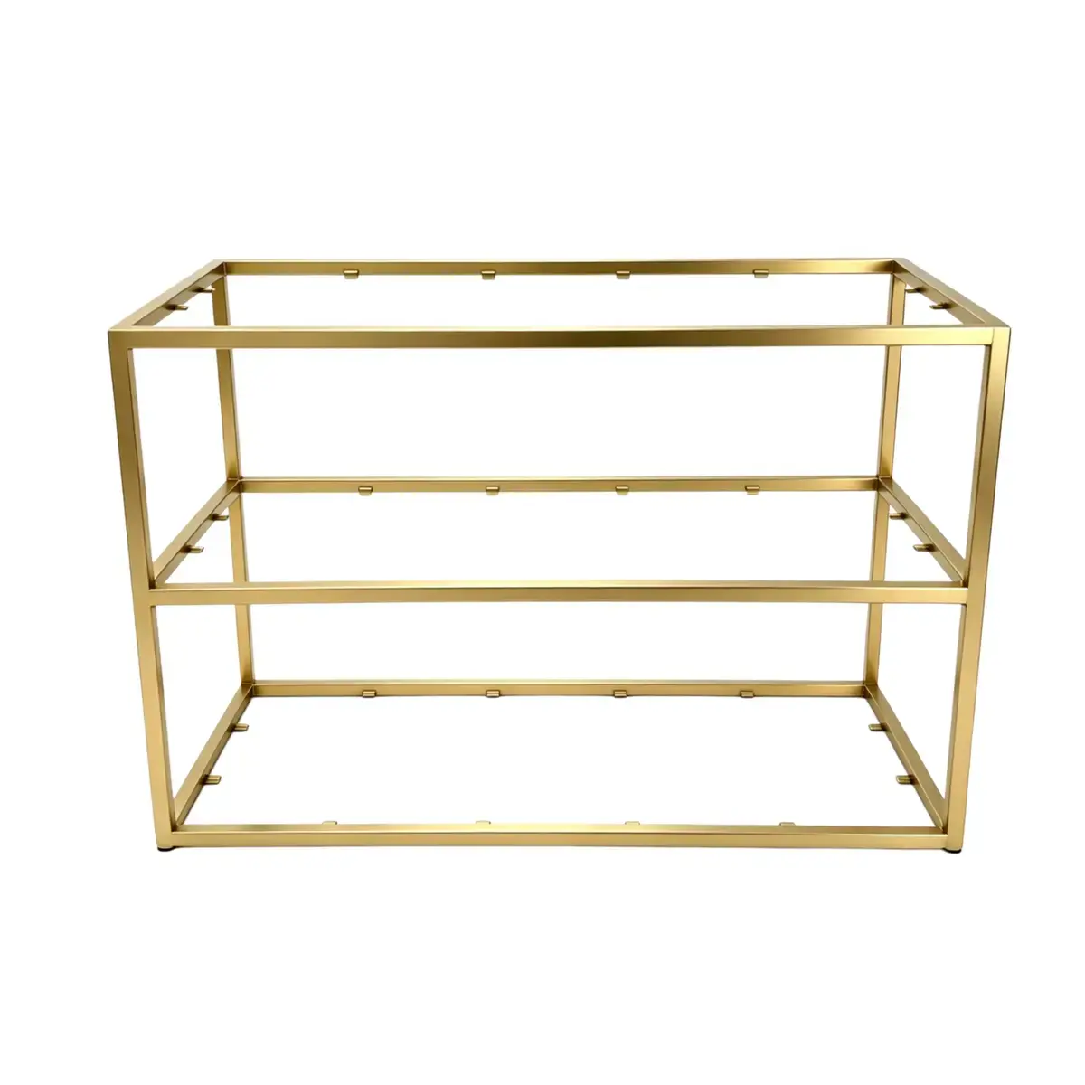 Table de présentation 3 niveaux Square doré – L 120 x P 60 x H 85 cm - Ligne Square 25 or