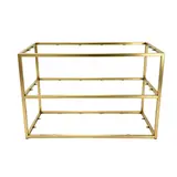 Table de présentation 3 niveaux Square doré – L 120 x P 60 x H 85 cm