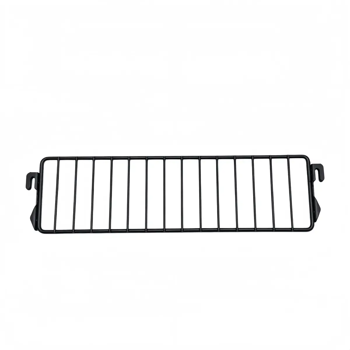 Séparateur grille pour tablette métallique 37 x 9,5 cm - Séparateur rayonnage - Diviseur grille - Noir - Ligne Store noir Sablé pas de 25 mm
