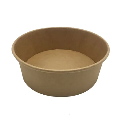 Saladier carton rond brun 1300 ml ø 18,5 x 6,5 cm - Bol kraft - Bol salade - Lot de 50 - Boîtes salade, Bols salade