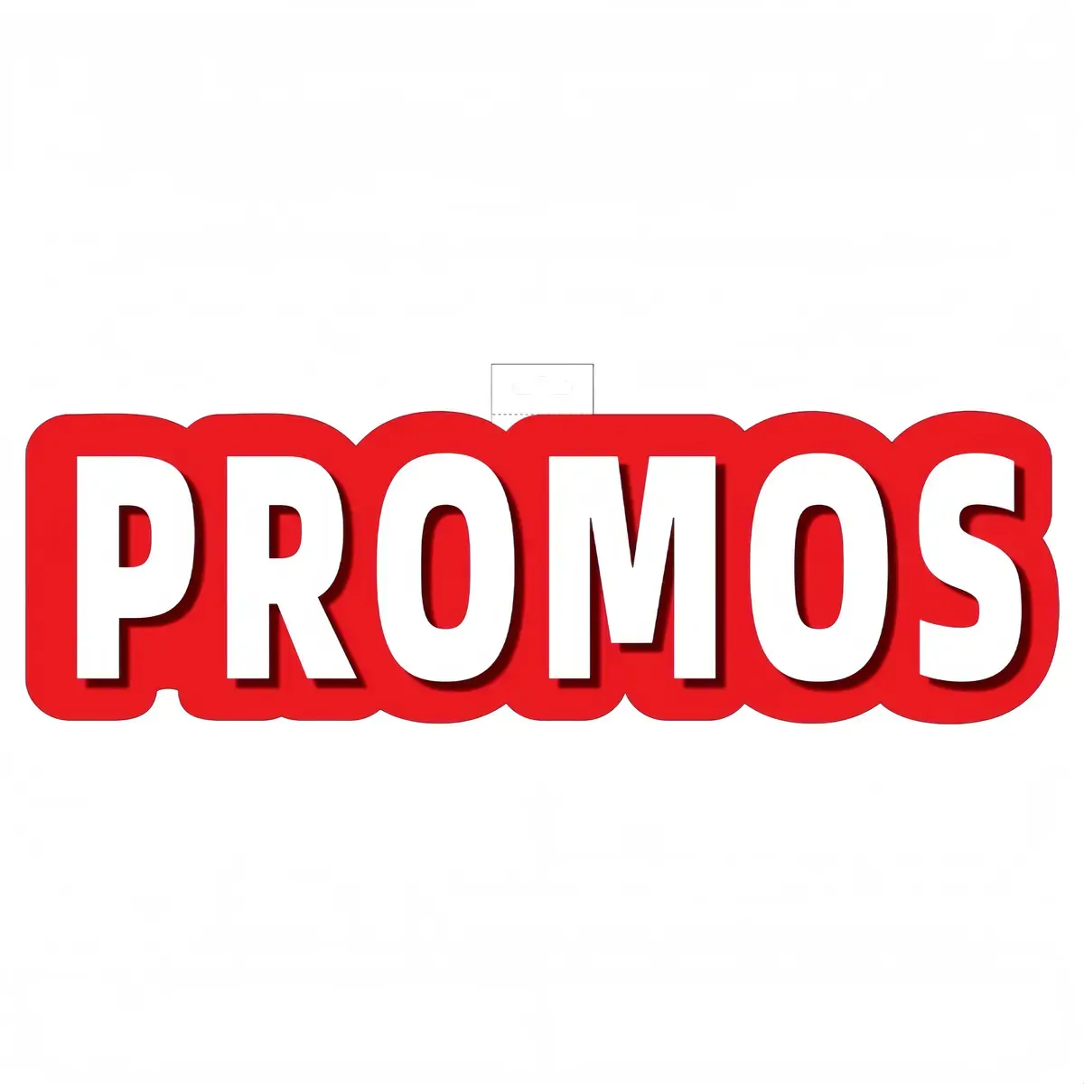 Affiche PROMOS cartonnée rouge/blanc 66 x 23 cm - Affiche vitrine - Affiches Soldes, Panneau soldes