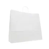 Sac kraft blanc à poignées torsadées L.46 x P.14 x H.40 cm – paquet de 100 - Sacs kraft blanc poignées torsadées