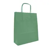 Sac kraft Vert tilleul poignées torsadées assorties 35 x 14 x 45 cm 100 g/m² – Sac papier - Paquet de 100