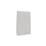 Pochette cadeau papier couché blanc à fermeture adhésive motif Art déco or 10 x 4 x 15,7 cm 180 g/m² - Paquet de 50 - Emballage Boutique