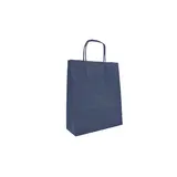 Sac kraft blue navy poignées torsadées assorties 19 x 8 x 24 cm 100 g/m² – Sac papier - Paquet de 100 - Bord de mer