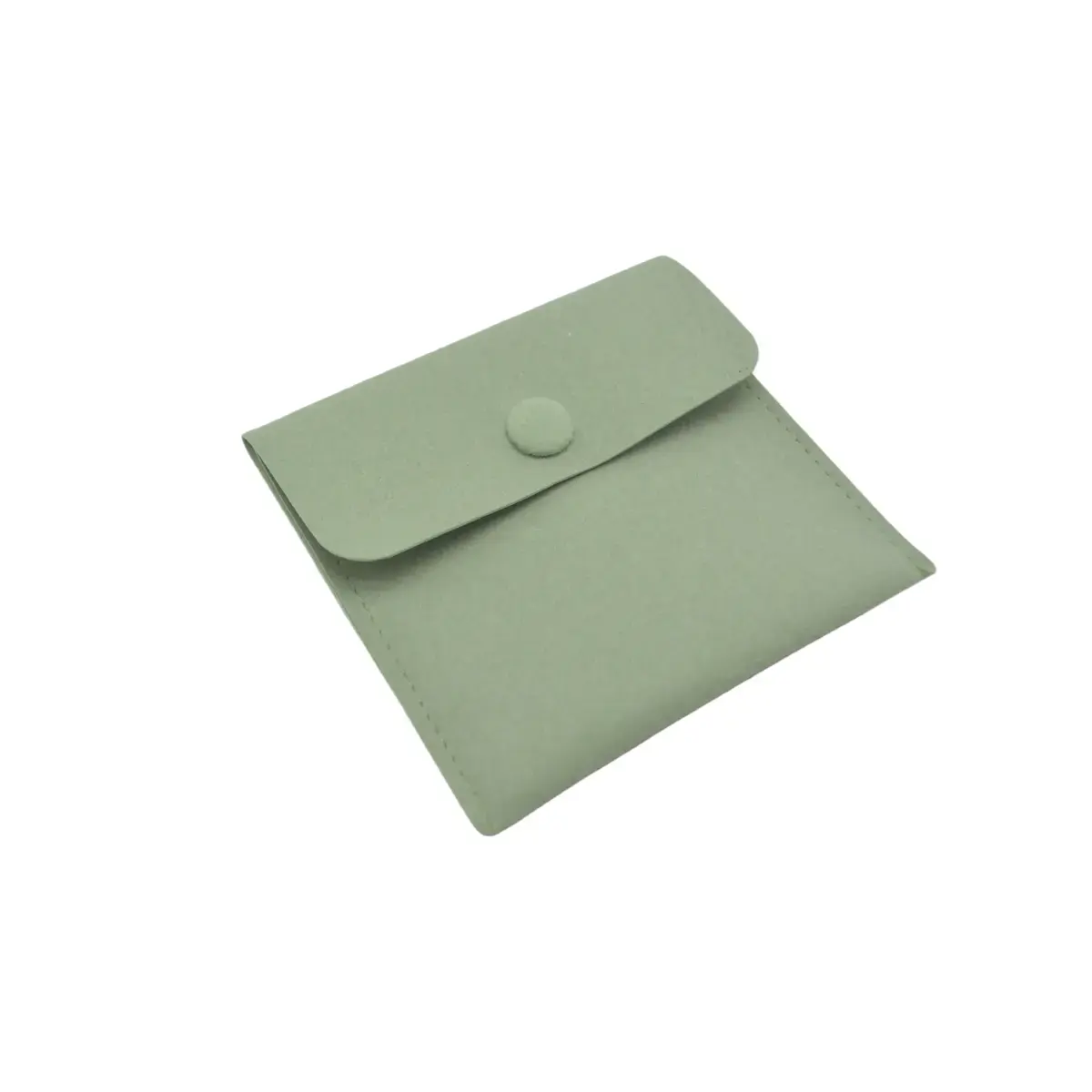 Pochette bijoux suédine avec pression 8 x 8 cm – Sachet Bijoux - Vert - Paquet de 20 - Pochettes bijoux, Support bijoux
