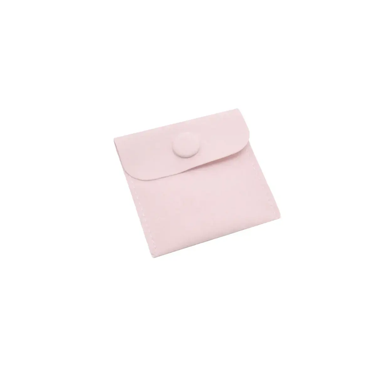 Pochette bijoux suédine avec pression 6,5 x 6,5 cm – Sachet Bijoux - Rose - Paquet de 20 - Pochettes bijoux, Support bijoux