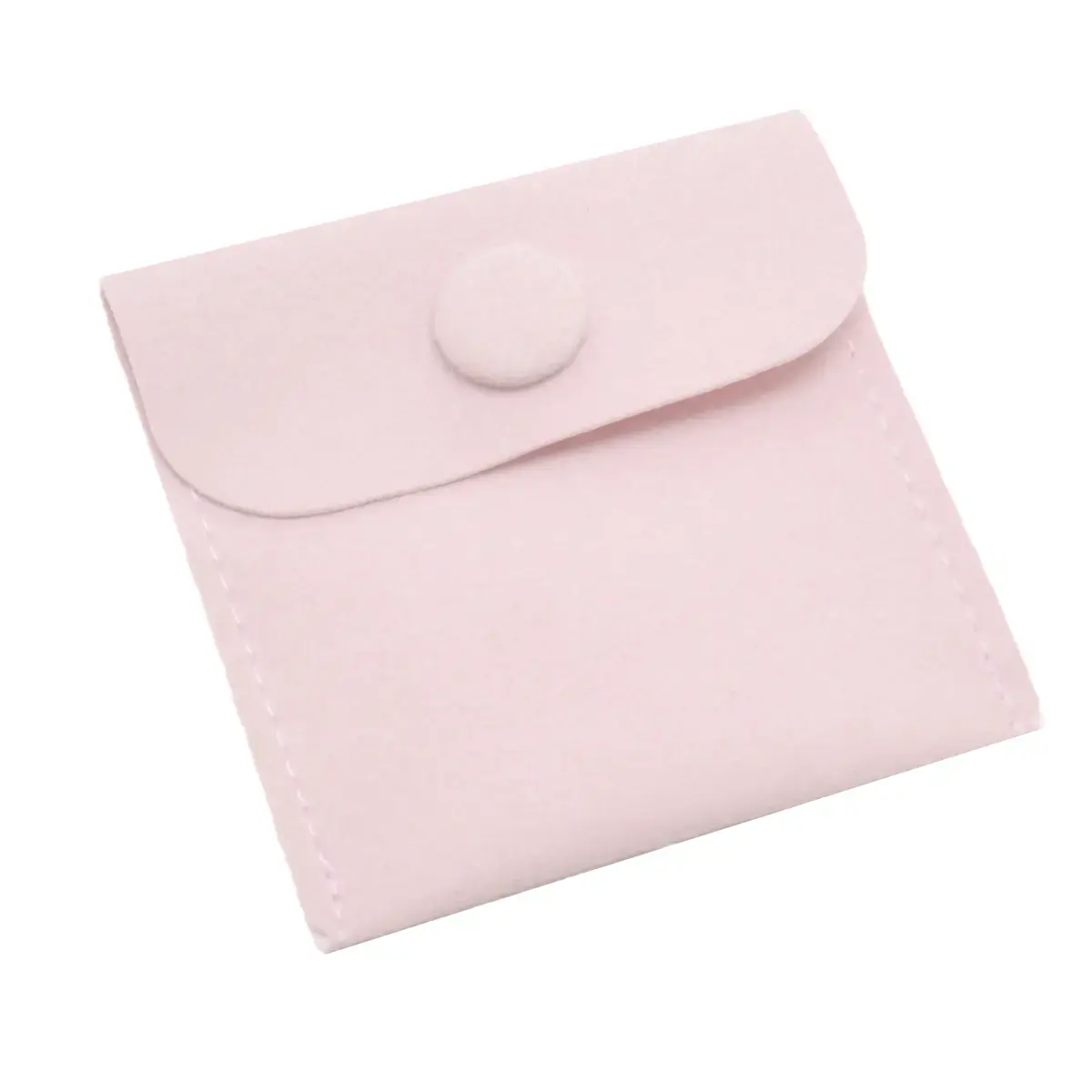 Pochette bijoux suédine avec pression 10 x 10 cm – Sachet Bijoux - Rose - Paquet de 20 - Pochettes bijoux, Support bijoux