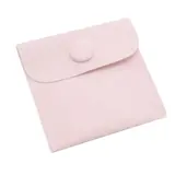 Pochette bijoux suédine avec pression 10 x 10 cm – Sachet Bijoux - Rose - Paquet de 20 - Pochettes bijoux, Support bijoux