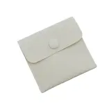 Pochette bijoux suédine avec pression 8 x 8 cm – Sachet Bijoux - Beige - Paquet de 20 - Pochettes bijoux, Support bijoux