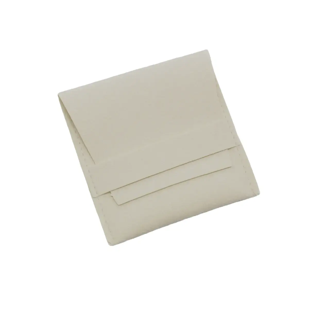 Pochette bijoux suédine 8 x 8 cm – Sachet bijoux à rabat – Beige - Paquet de 20 - Pochettes bijoux, Support bijoux