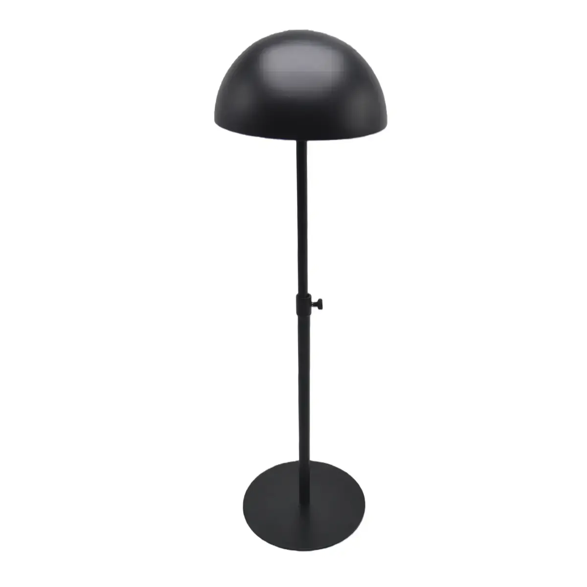Présentoir chapeau métal noir mat demi cercle réglable H 32 à 54 cm - Présentoir casquette - Présentoirs divers