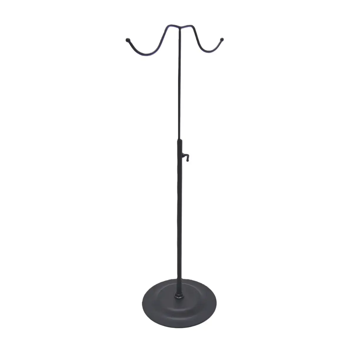 Présentoir réglable porte sac 2 bras H 40 à 73 cm métal noir - Présentoir sac à main - Présentoirs sacs et portefeuilles