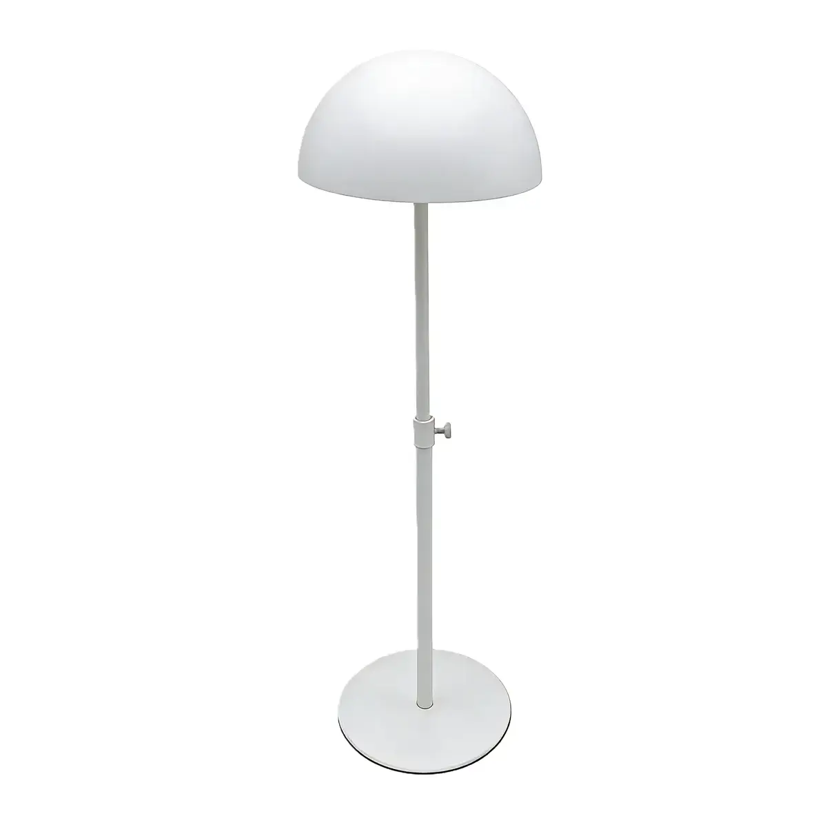 Présentoir chapeau métal blanc mat demi cercle réglable H 32 à 54 cm - Présentoir casquette - Présentoirs divers
