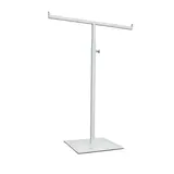 Présentoir réglable porte sac en T H 35 à 63 cm métal blanc – Présentoir sac à main