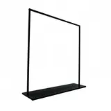 Portant vêtement droit fixe noir avec étagère L.120 x P.40 x H.160 cm - Portants à vêtements droits