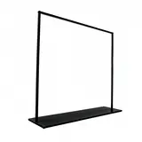 Portant vêtement droit fixe noir avec étagère L.150 x P.40 x H.160 cm - Portants à vêtements droits