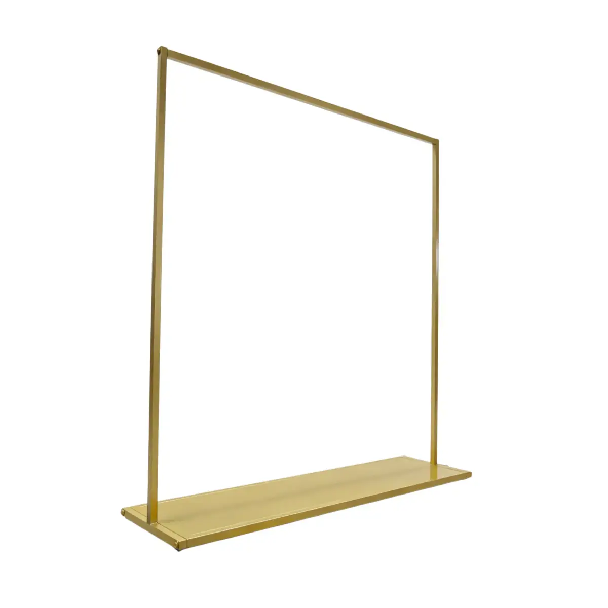 Portant vêtement droit fixe doré avec étagère L 120 x P 40 x H 160 cm - Portants à vêtements droits
