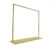 Portant vêtement droit fixe doré avec étagère L 150 x P 40 x H 160 cm - Portants à vêtements droits