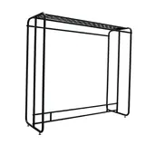 Portant fixe noir avec étagère L.150 x P.50 x H.150 cm - Portants à vêtements droits